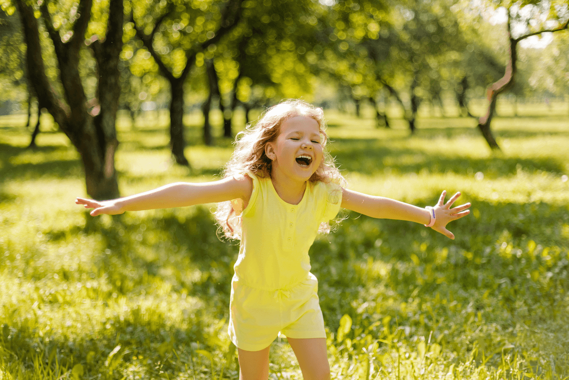 happy child playing summer 2